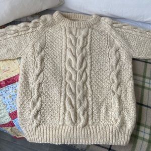 Cable knit sweater - hand made